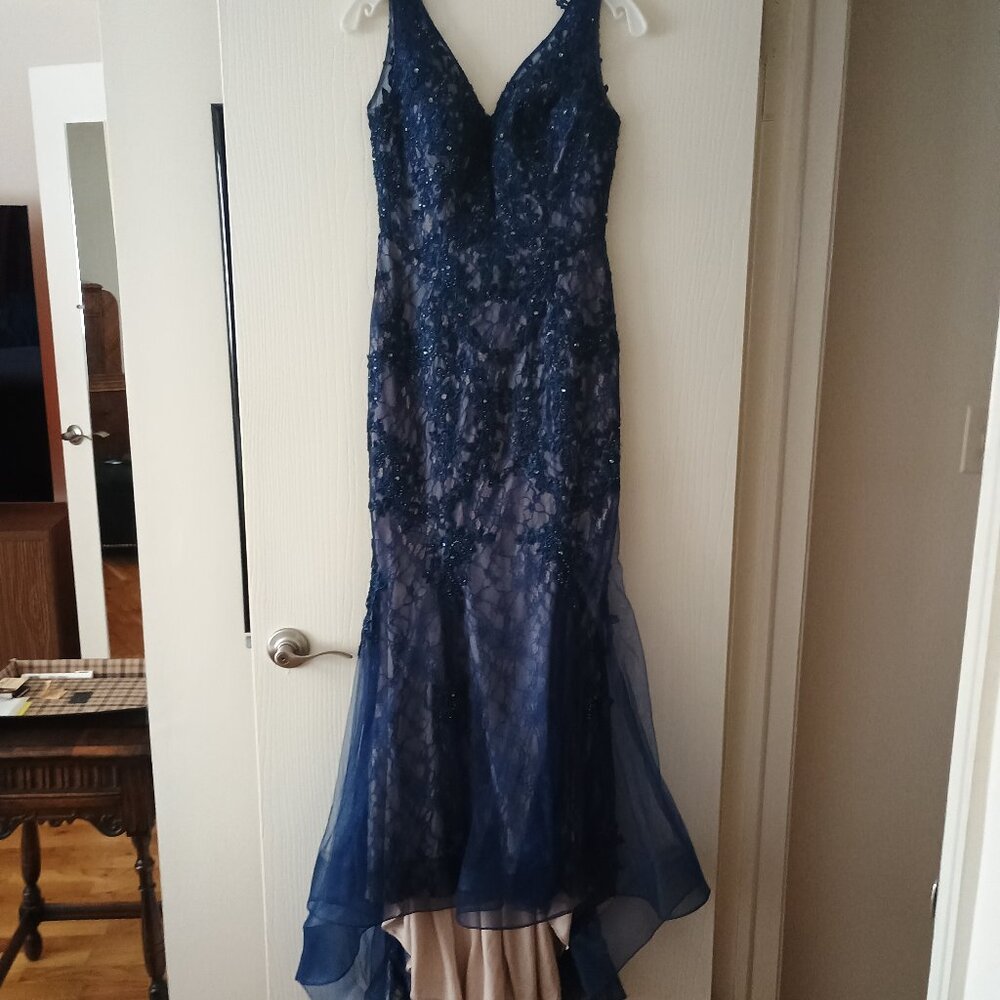 Stunning navy blue evening dress